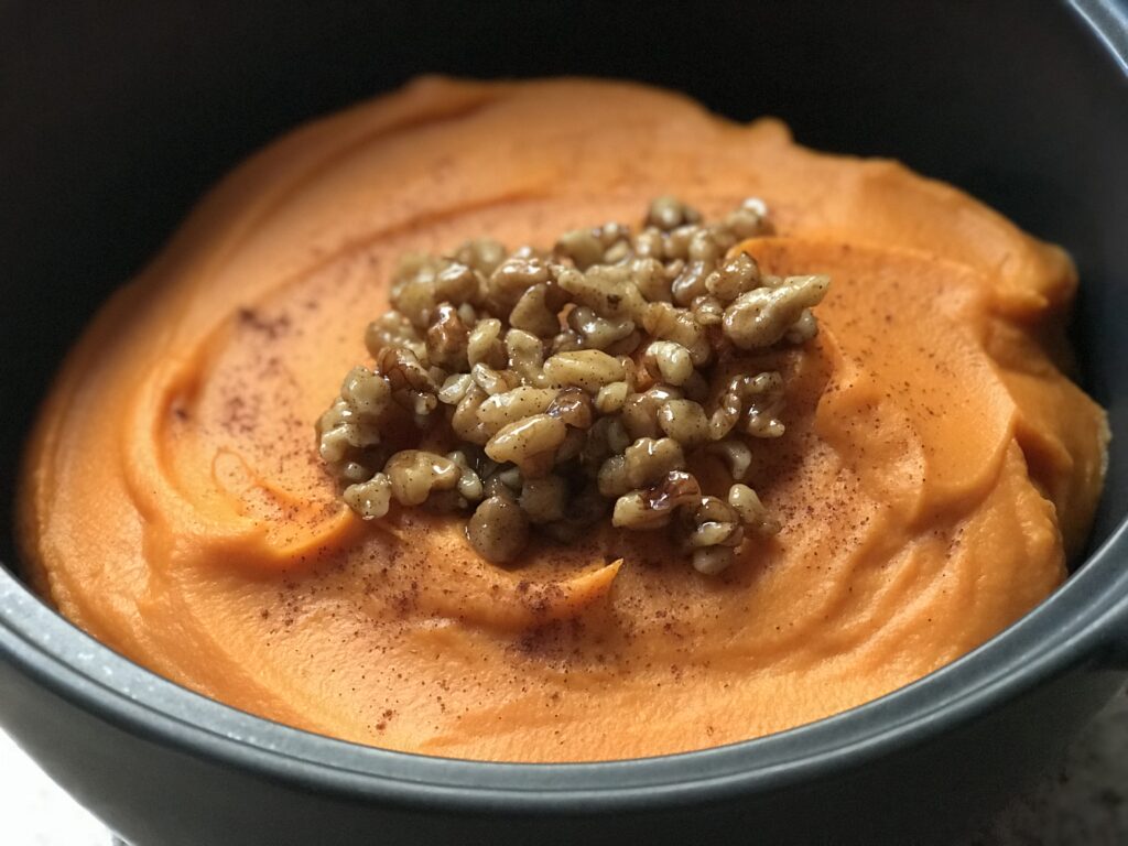 Side shot of Silky Sweet Potato Mash